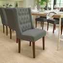 SINGLEWAVE Preston Series Gray Fabric Tufted Parsons Chair