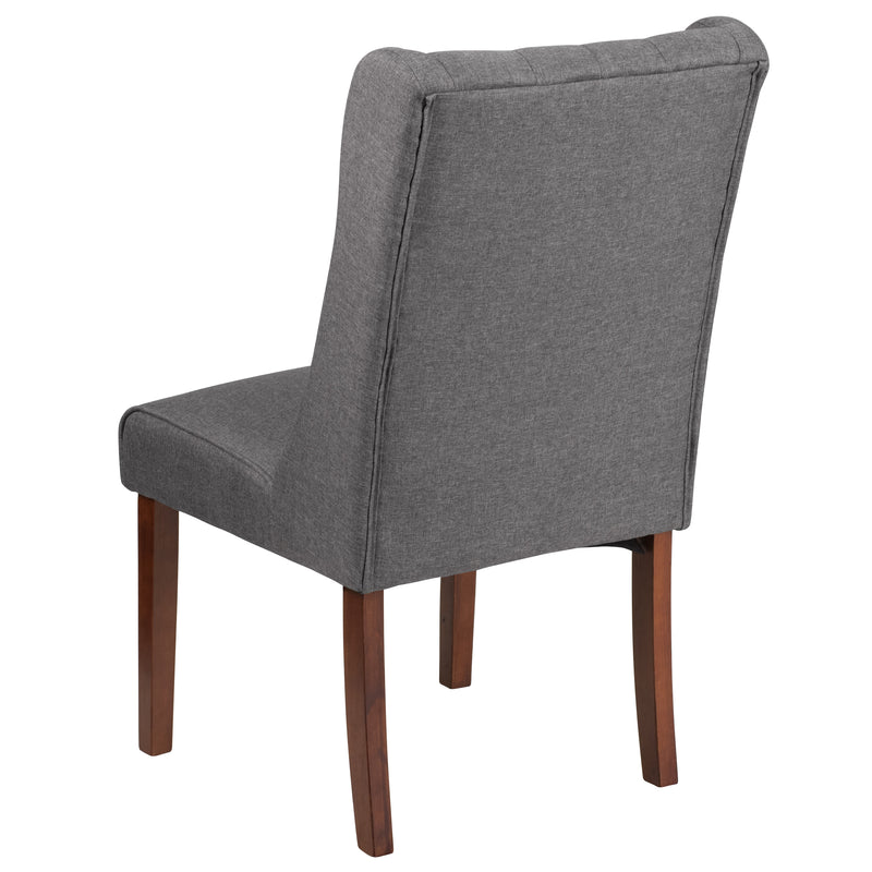 SINGLEWAVE Preston Series Gray Fabric Tufted Parsons Chair