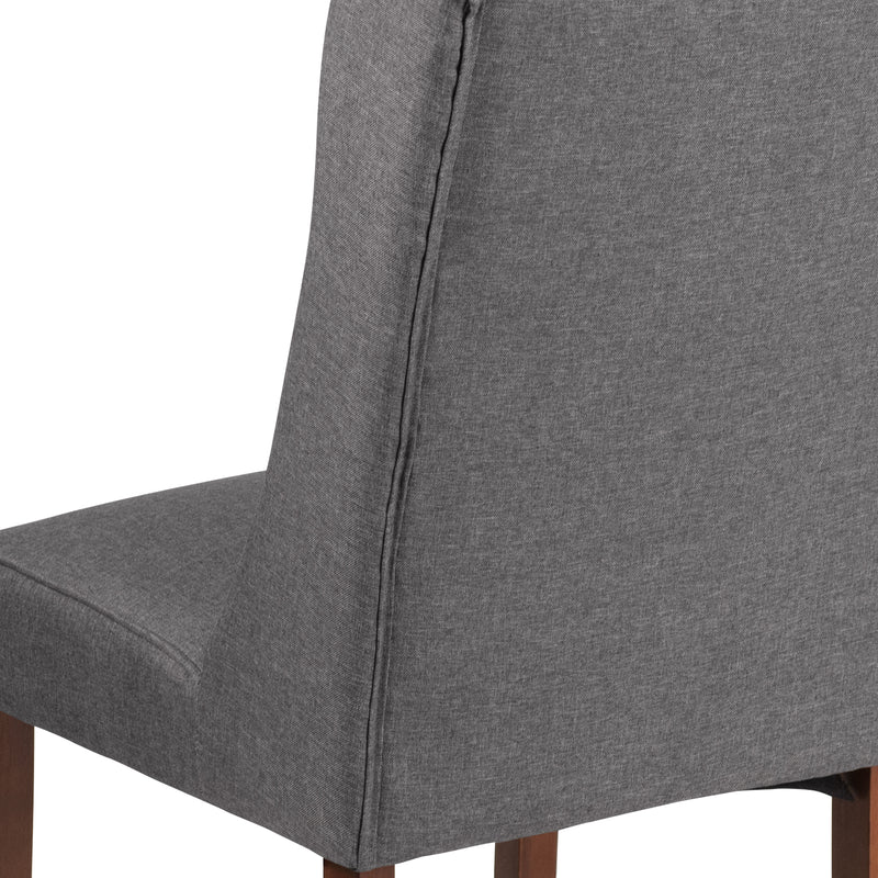 SINGLEWAVE Preston Series Gray Fabric Tufted Parsons Chair