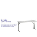 5-Foot Granite White Plastic Folding Training Table