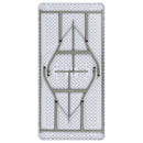 4.93-Foot Height Adjustable Granite White Plastic Folding Table