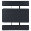 Insta-Fold Charcoal Wood Grain Folding Picnic Table and Benches - 4.5 Foot Folding Table