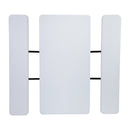 Insta-Fold White Wood Grain Folding Picnic Table and Benches - 4.5 Foot Folding Table