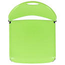 SINGLEWAVE Series 880 lb. Capacity Green Ultra-Compact Stack Chair with Black Powder Coated Frame