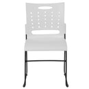SINGLEWAVE Series 881 lb. Capacity White Sled Base Stack Chair with Air-Vent Back