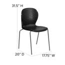 SINGLEWAVE Series 551 lb. Capacity Black Stack Chair
