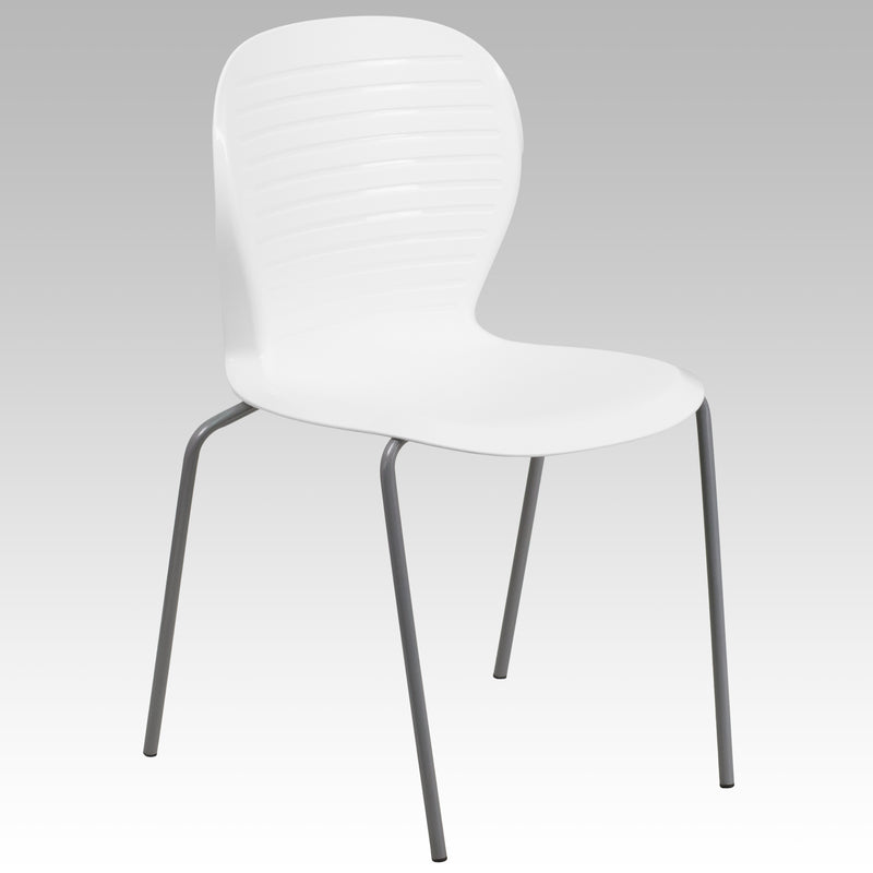 SINGLEWAVE Series 551 lb. Capacity White Stack Chair