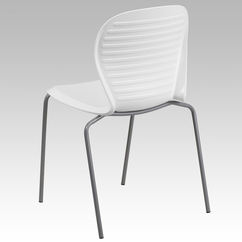 SINGLEWAVE Series 551 lb. Capacity White Stack Chair