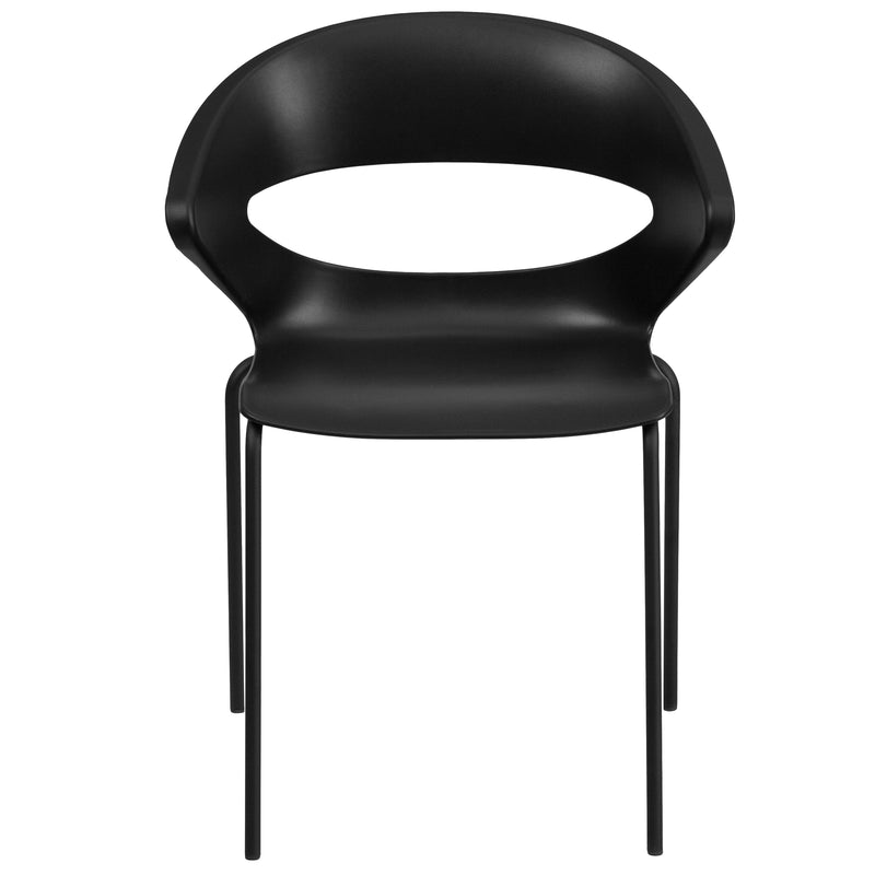 SINGLEWAVE Series 440 lb. Capacity Black Stack Chair