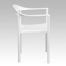 SINGLEWAVE Series 1000 lb. Capacity White Plastic Cafe Stack Chair