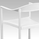 SINGLEWAVE Series 1000 lb. Capacity White Plastic Cafe Stack Chair