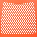 SINGLEWAVE Series 661 lb. Capacity Orange Stack Chair with Air-Vent Back and Black Powder Coated Sled Base