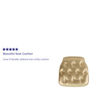 Hard Gold Tufted Vinyl Chiavari Chair Cushion
