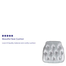 Hard Silver Tufted Vinyl Chiavari Chair Cushion
