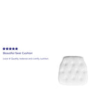 Hard White Tufted Vinyl Chiavari Chair Cushion
