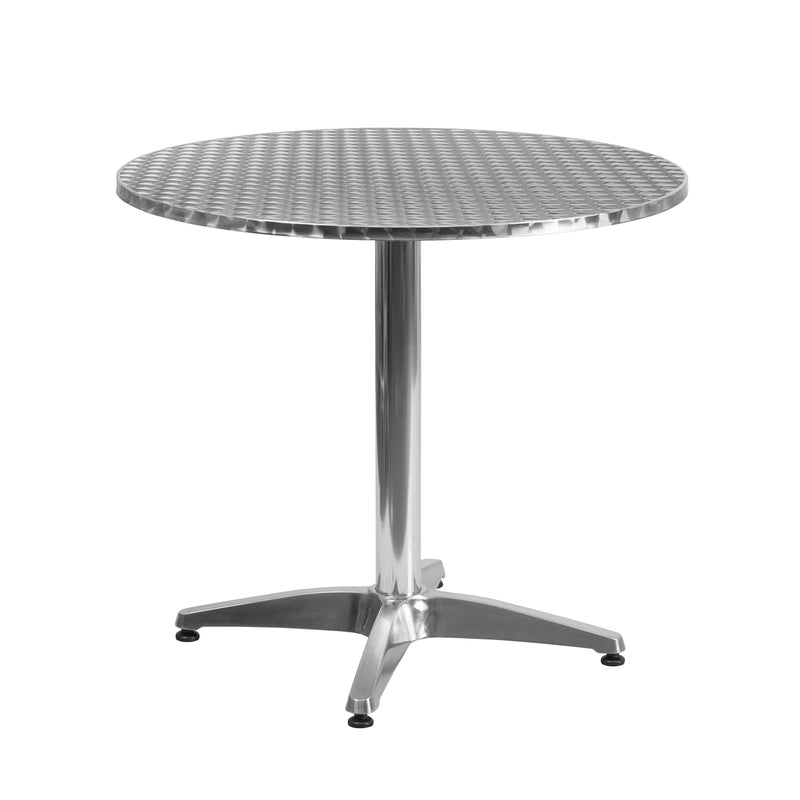 31.5'' Round Aluminum Indoor-Outdoor Table with Base