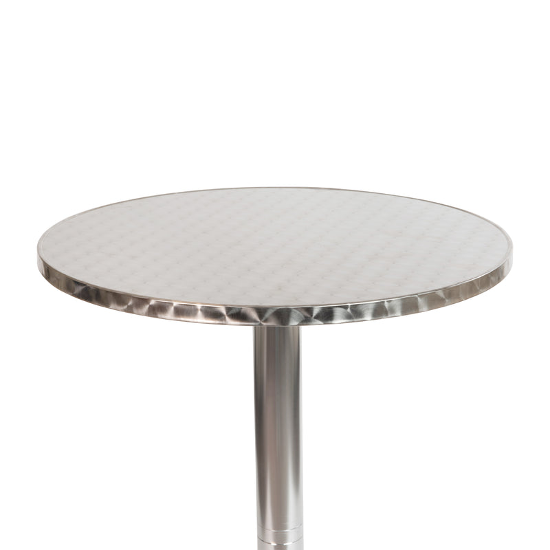 23.5" Round Aluminum Indoor-Outdoor Bar Height Table