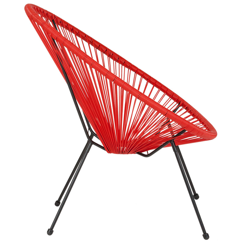 Valencia Oval Comfort Series Take Ten Red Papasan Lounge Chair