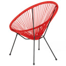 Valencia Oval Comfort Series Take Ten Red Papasan Lounge Chair