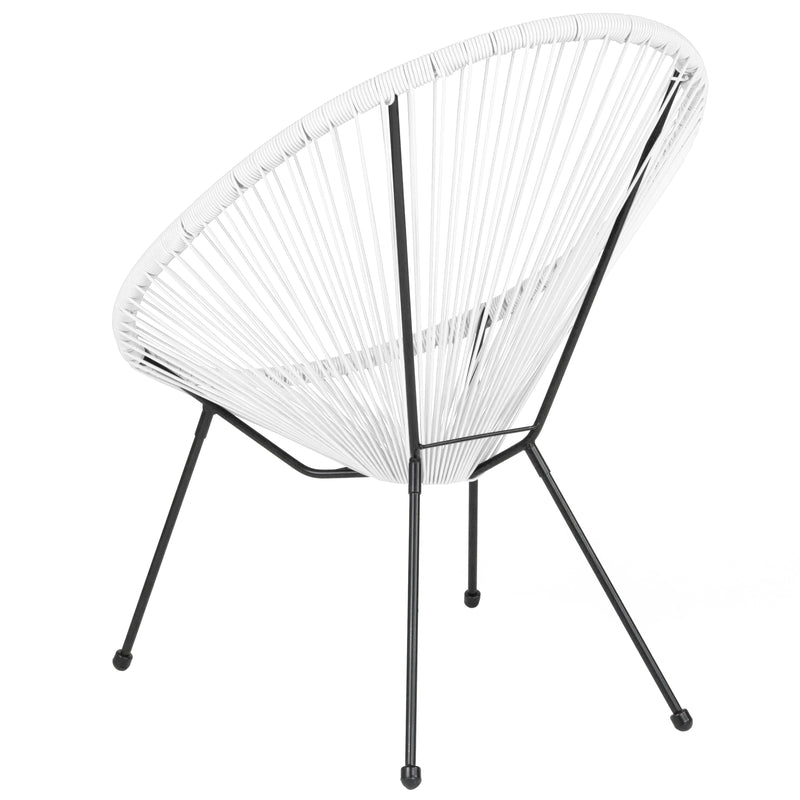 Valencia Oval Comfort Series Take Ten White Papasan Lounge Chair