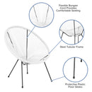 Valencia Oval Comfort Series Take Ten White Papasan Lounge Chair