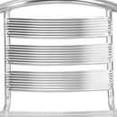 Heavy Duty Commercial Aluminum Indoor-Outdoor Restaurant Stack Chair with Triple Slat Back