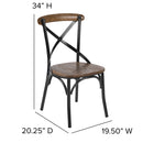 Advantage X-Back Chair with Metal Bracing and Fruitwood Seat