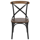 Advantage X-Back Chair with Metal Bracing and Fruitwood Seat