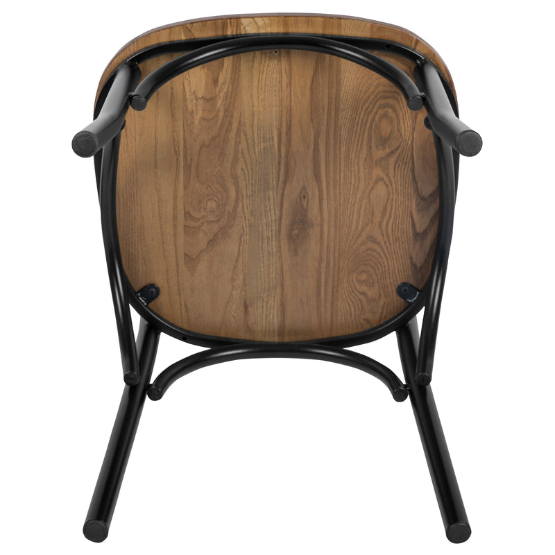 Advantage X-Back Chair with Metal Bracing and Fruitwood Seat