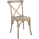 Advantage Medium Natural With White Grain X-Back Chair