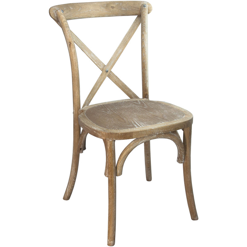 Advantage Natural With White Grain X-Back Chair