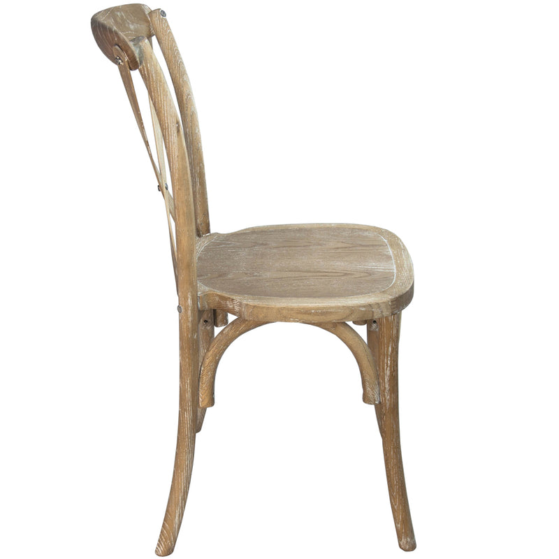 Advantage Natural With White Grain X-Back Chair