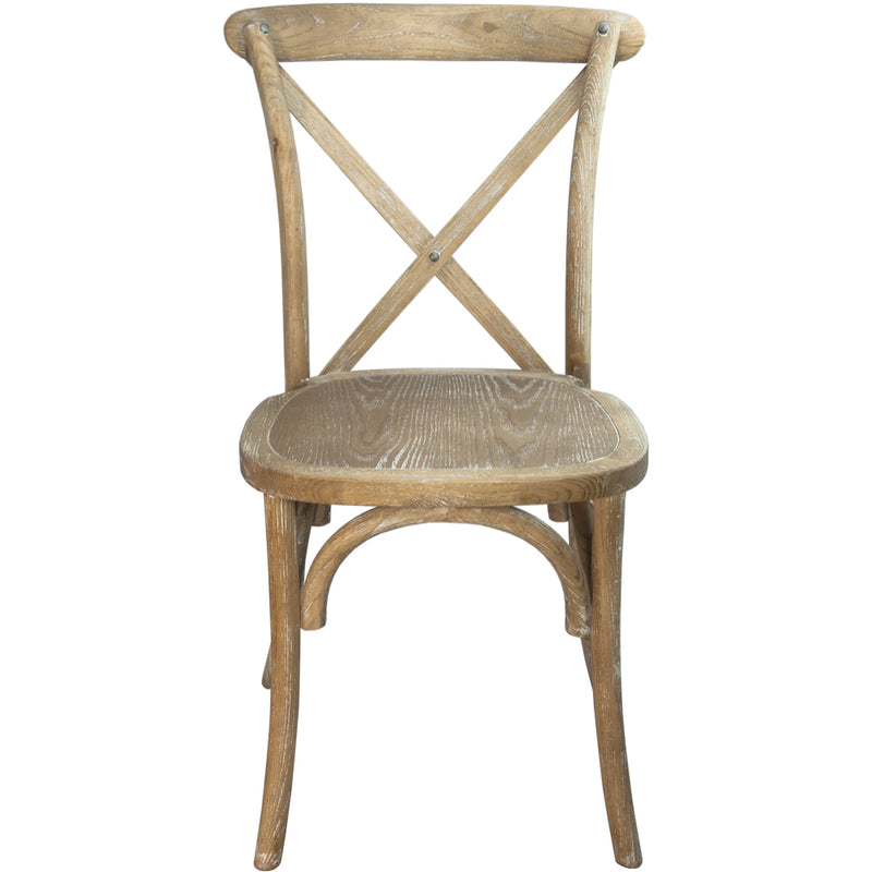 Advantage Natural With White Grain X-Back Chair