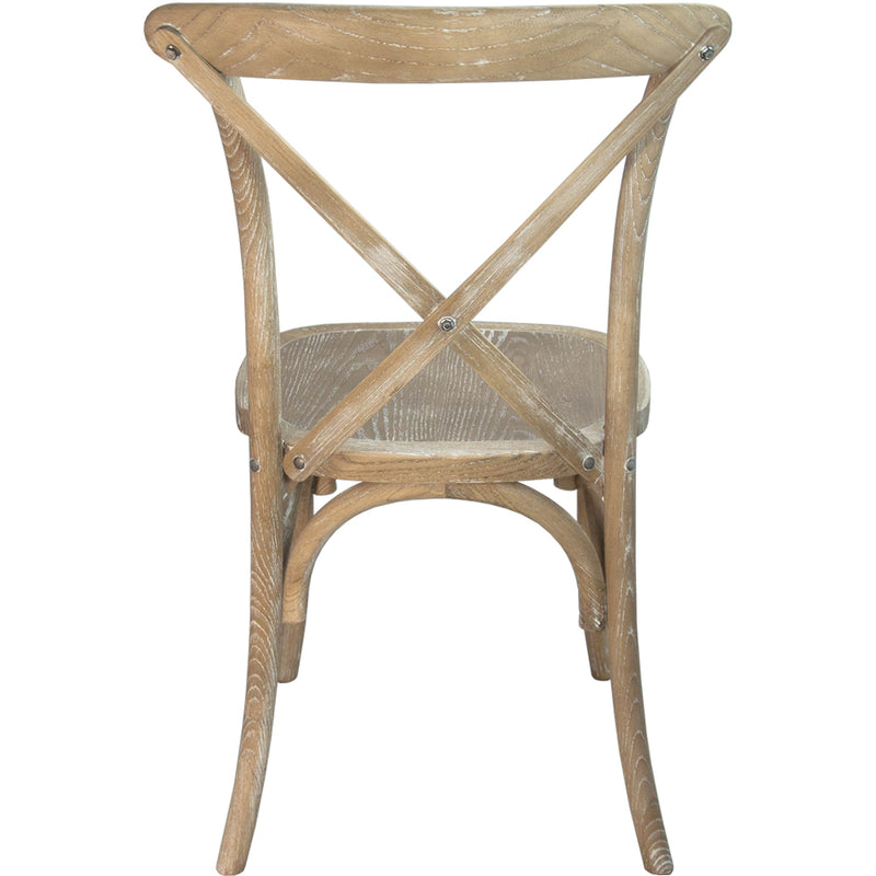 Advantage Natural With White Grain X-Back Chair