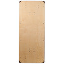 6-Foot Rectangular HEAVY DUTY Birchwood Folding Banquet Table with METAL Edges and Protective Corner Guards