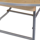 4-Foot Round HEAVY DUTY Birchwood Folding Banquet Table with METAL Edges