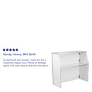 4' White Laminate Foldable Bar - Portable Event Bar