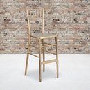 SINGLEWAVE Series Gold Wood Chiavari Barstool