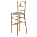 SINGLEWAVE Series Gold Wood Chiavari Barstool