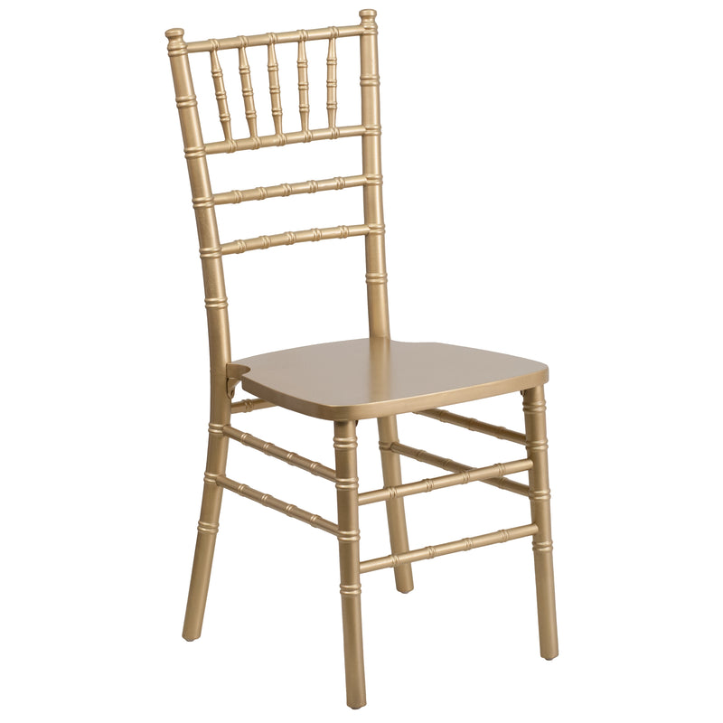 SINGLEWAVE Series Gold Wood Chiavari Chair