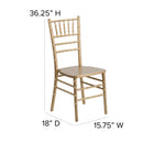SINGLEWAVE Series Gold Wood Chiavari Chair