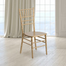 SINGLEWAVE Series Gold Wood Chiavari Chair