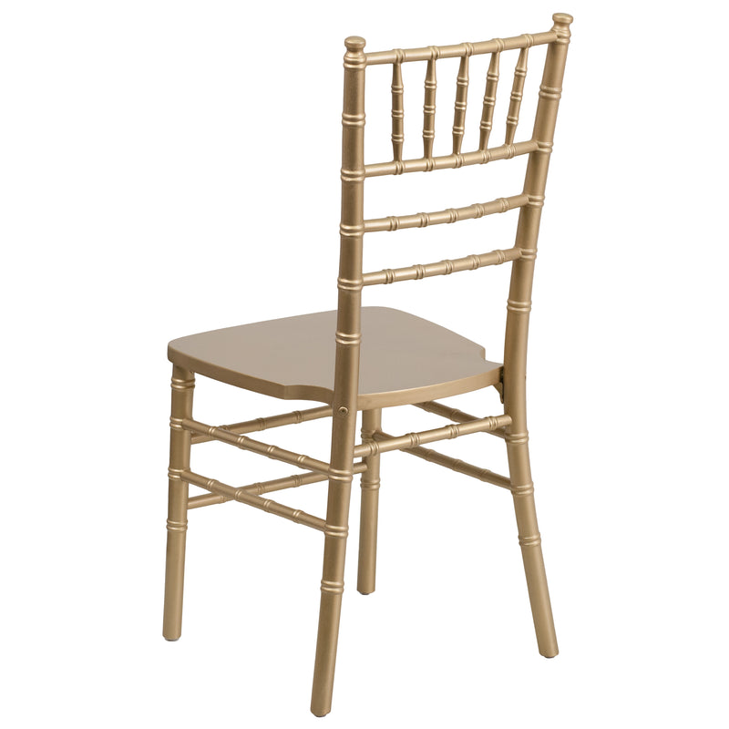 SINGLEWAVE Series Gold Wood Chiavari Chair