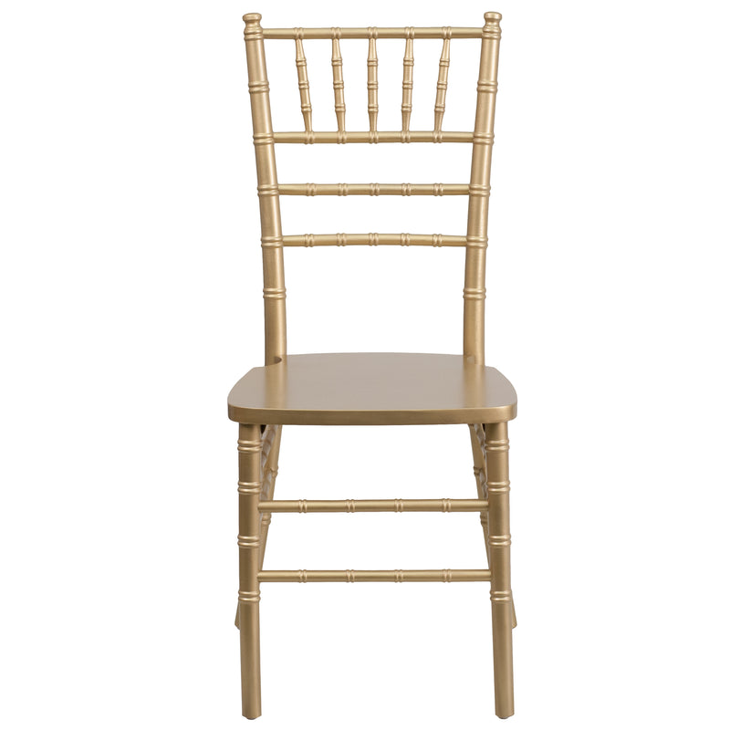 SINGLEWAVE Series Gold Wood Chiavari Chair