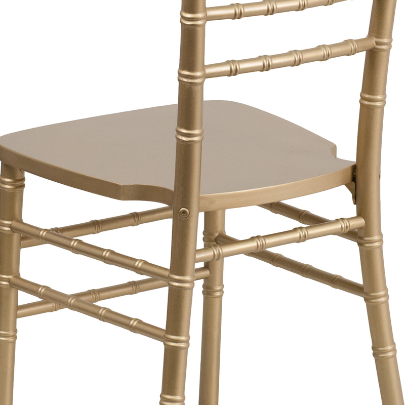 SINGLEWAVE Series Gold Wood Chiavari Chair