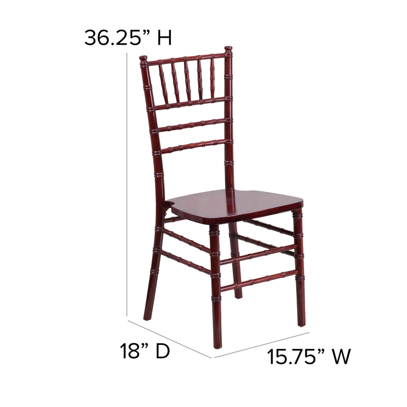 SINGLEWAVE Series Mahogany Wood Chiavari Chair