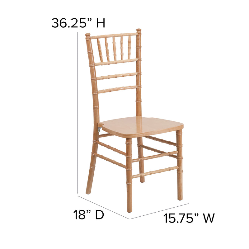 SINGLEWAVE Series Natural Wood Chiavari Chair