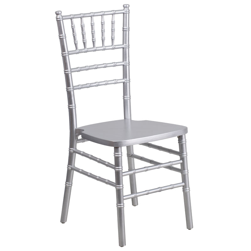 SINGLEWAVE Series Silver Wood Chiavari Chair