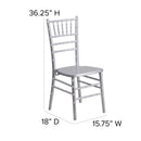 SINGLEWAVE Series Silver Wood Chiavari Chair