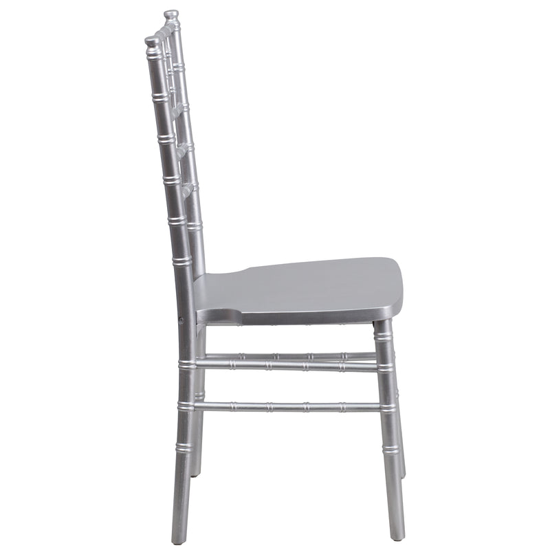 SINGLEWAVE Series Silver Wood Chiavari Chair